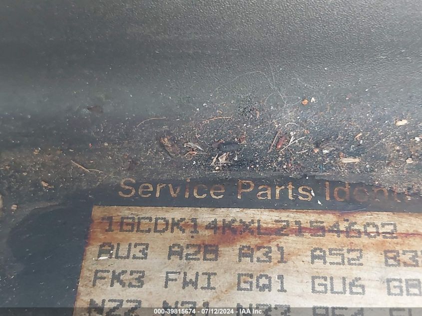 1990 Chevrolet Gmt-400 K1500 VIN: 1GCDK14KXLZ154602 Lot: 39815674