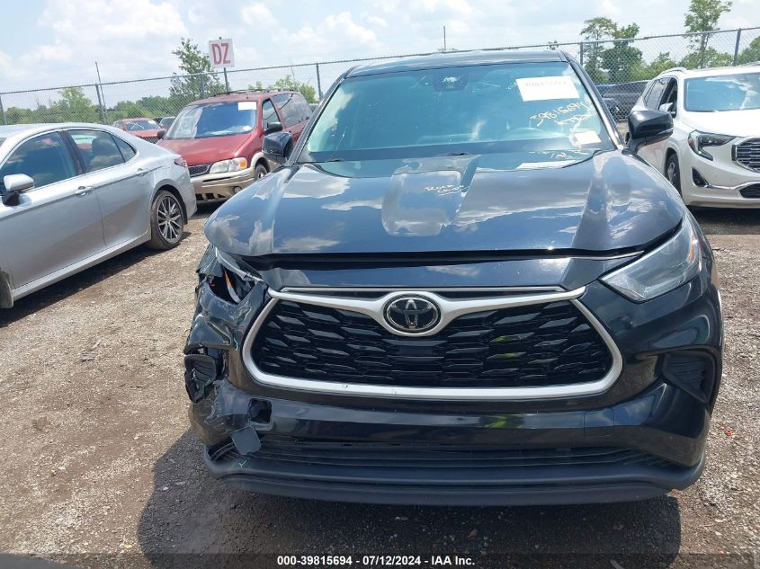 2021 Toyota Highlander L VIN: 5TDCZRBH8MS124322 Lot: 39815694