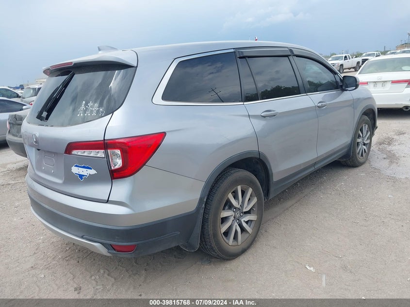 VIN 5FNYF5H40KB011834 2019 HONDA PILOT EXL