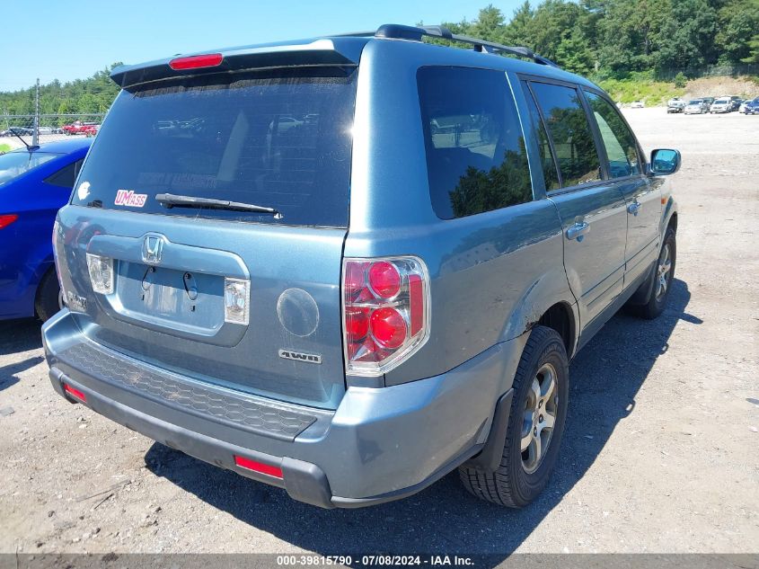 2007 Honda Pilot Ex VIN: 2HKYF18477H533443 Lot: 39815790