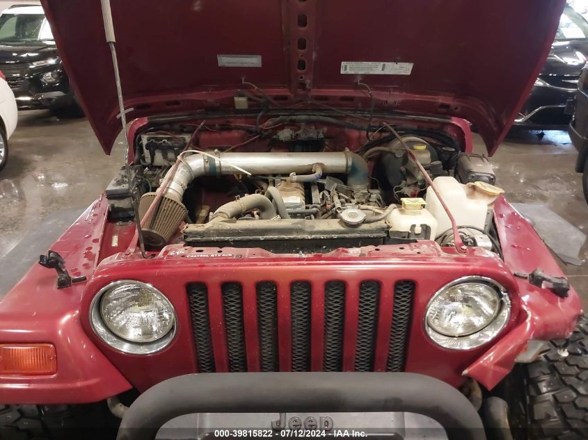 1999 Jeep Wrangler Sport VIN: 1J4FY19S2XP402093 Lot: 39815822