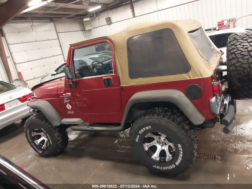 1999 Jeep Wrangler Sport VIN: 1J4FY19S2XP402093 Lot: 39815822