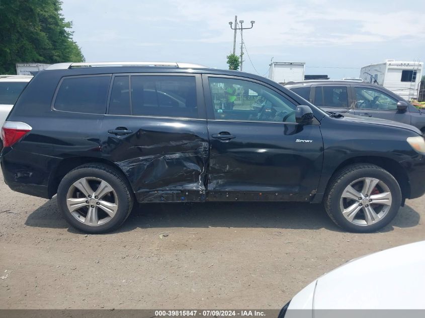 2009 Toyota Highlander Sport VIN: JTEES43A992130996 Lot: 39815847