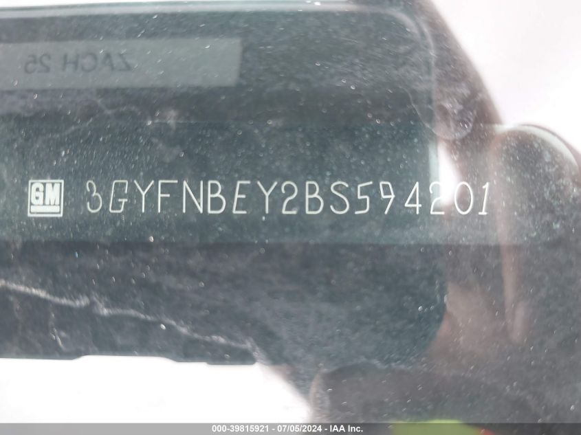 2011 Cadillac Srx Performance Collection VIN: 3GYFNBEY2BS594201 Lot: 39815921