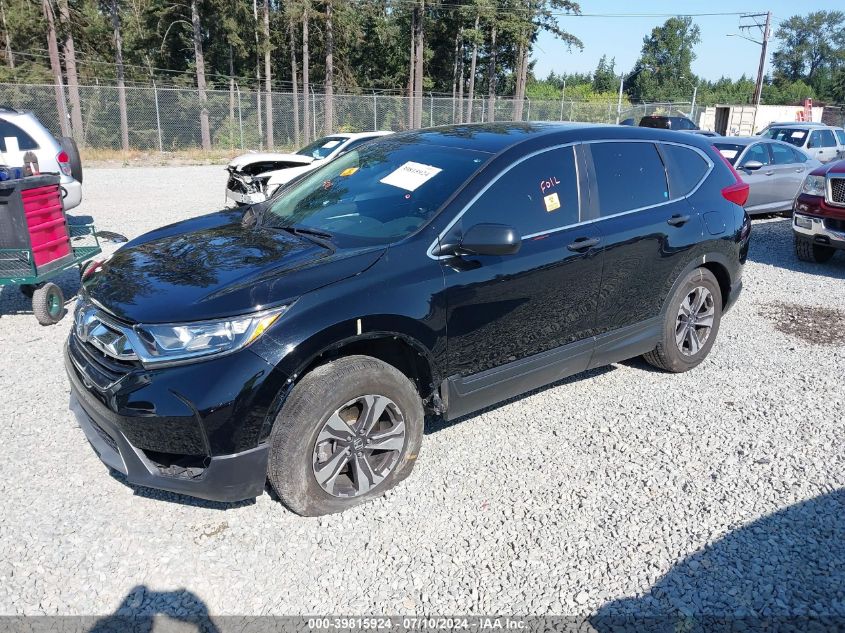 2017 Honda Cr-V Lx VIN: 2HKRW6H34HH209201 Lot: 39815924