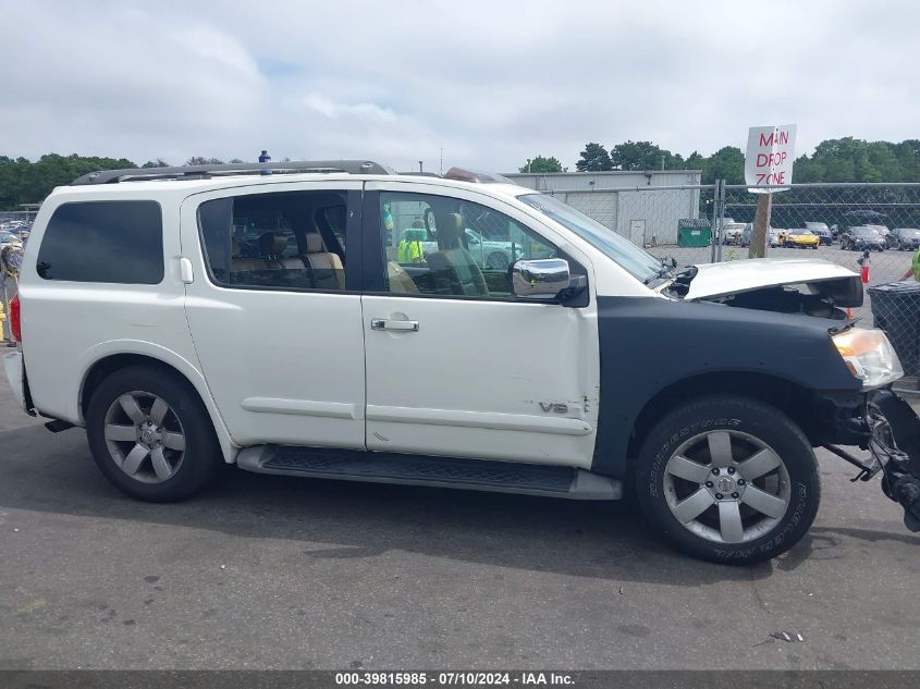 2008 Nissan Armada Se/Le VIN: 5N1AA08C18N616378 Lot: 39815985