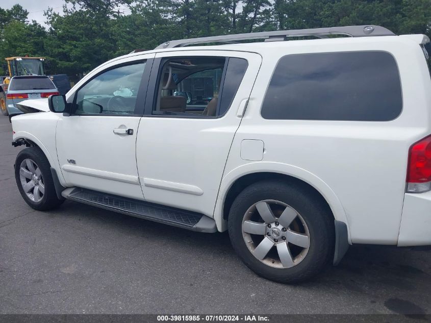 2008 Nissan Armada Se/Le VIN: 5N1AA08C18N616378 Lot: 39815985