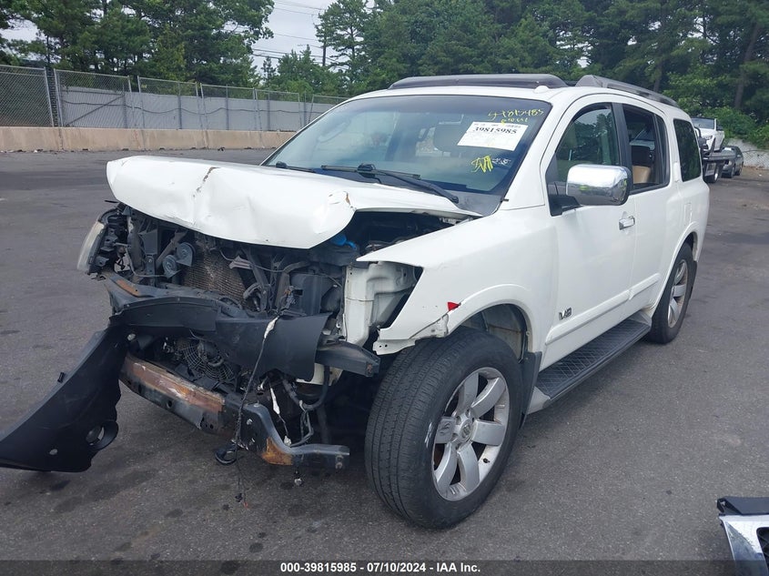 2008 Nissan Armada Se/Le VIN: 5N1AA08C18N616378 Lot: 39815985