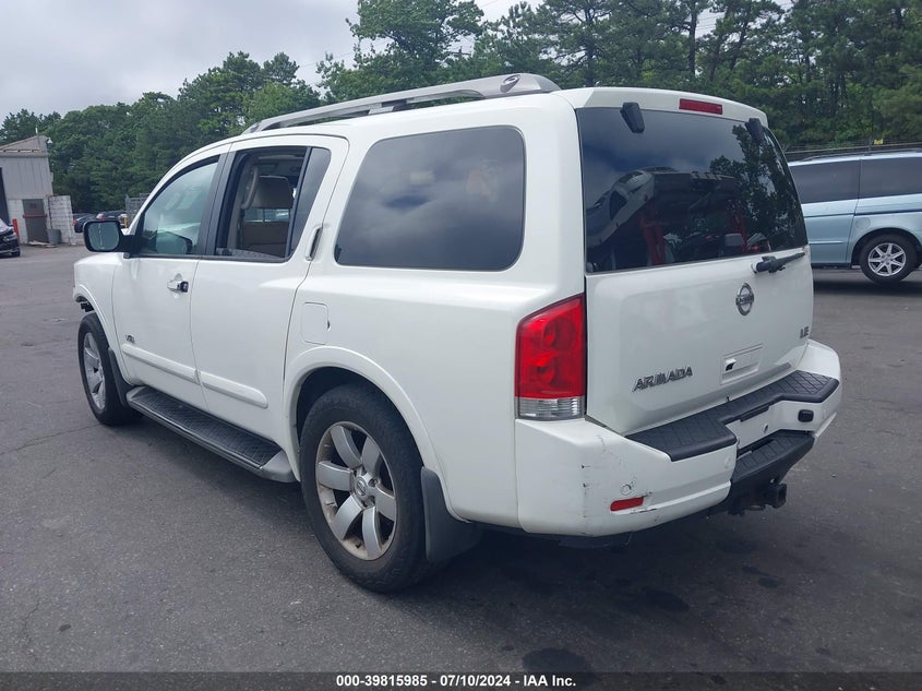 2008 Nissan Armada Se/Le VIN: 5N1AA08C18N616378 Lot: 39815985