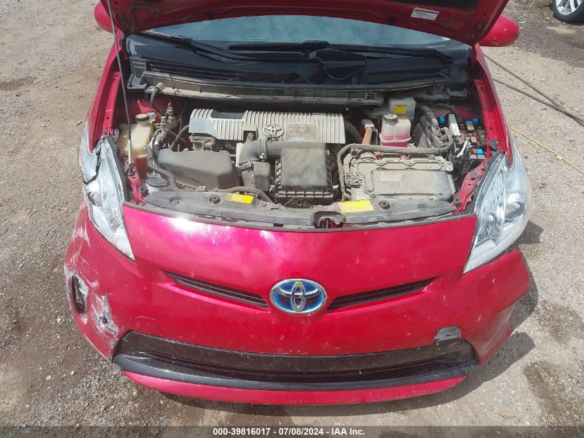 2013 Toyota Prius Two VIN: JTDKN3DU5D1690823 Lot: 39816017