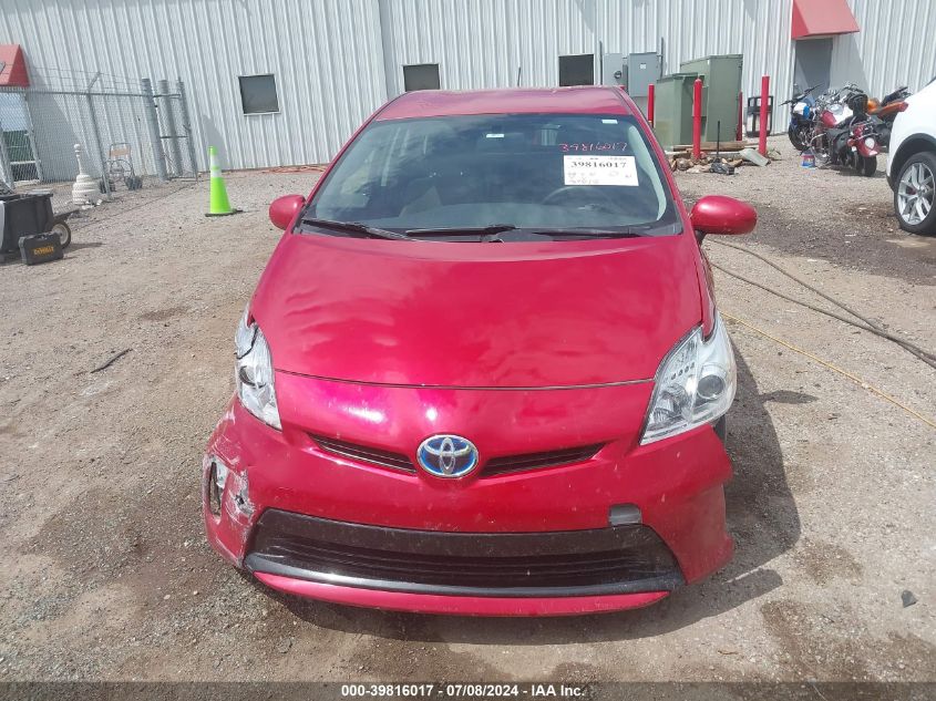 2013 Toyota Prius Two VIN: JTDKN3DU5D1690823 Lot: 39816017