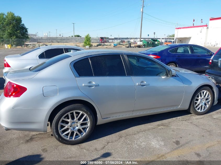 2010 Infiniti G37 VIN: JN1CV6AR6AM250788 Lot: 39816050