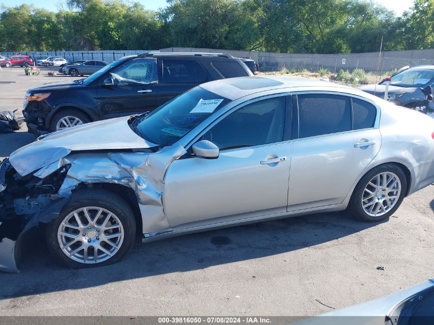 2010 Infiniti G37 VIN: JN1CV6AR6AM250788 Lot: 39816050