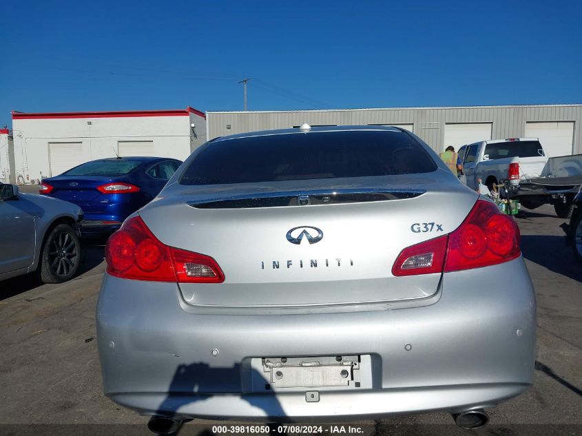 2010 Infiniti G37 VIN: JN1CV6AR6AM250788 Lot: 39816050