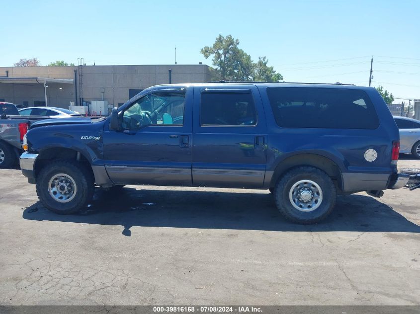 2002 Ford Excursion Xlt VIN: 1FMSU41F72EB07913 Lot: 39816168
