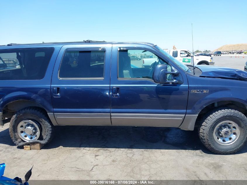 2002 Ford Excursion Xlt VIN: 1FMSU41F72EB07913 Lot: 39816168