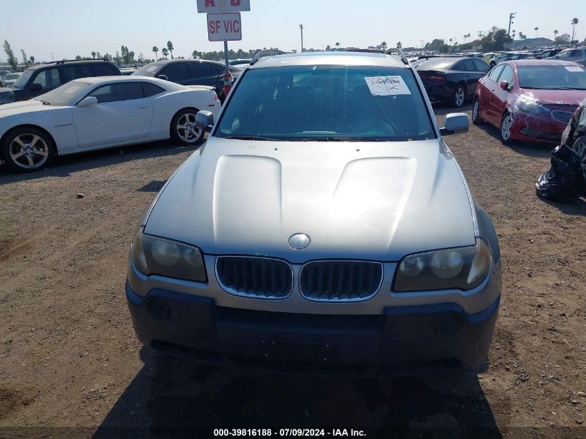 2004 BMW X3 2.5I VIN: WBXPA73464WB22387 Lot: 39816188