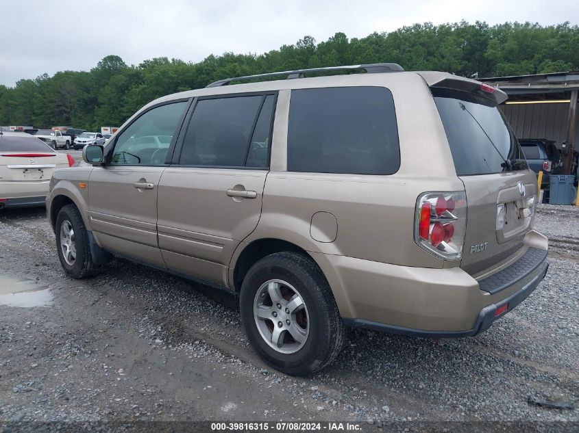 2007 Honda Pilot Ex-L VIN: 5FNYF28777B023138 Lot: 39816315