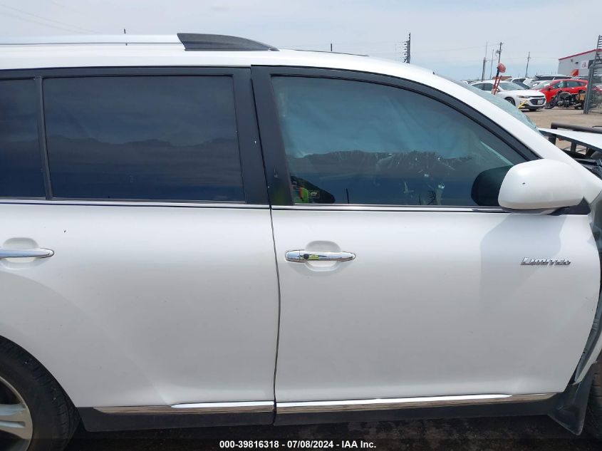 2012 Toyota Highlander Limited V6 VIN: 5TDYK3EHXCS087422 Lot: 39816318