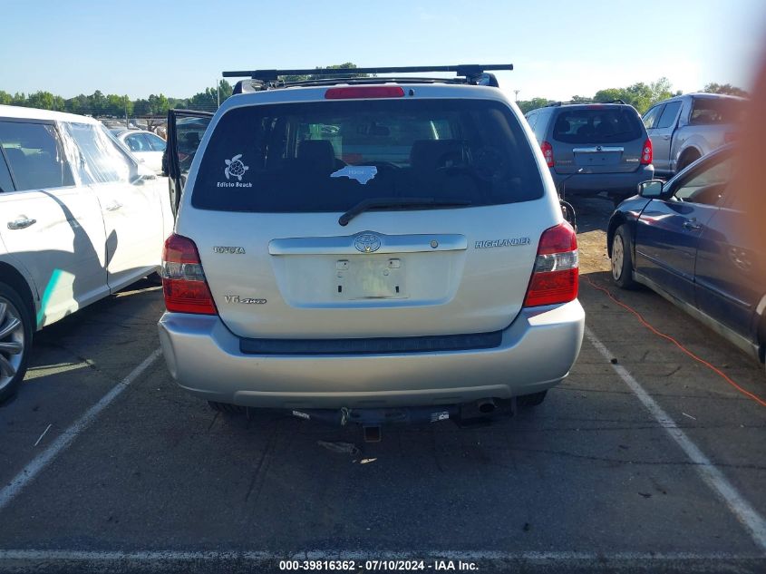 2004 Toyota Highlander V6 VIN: JTEEP21A040063699 Lot: 39816362