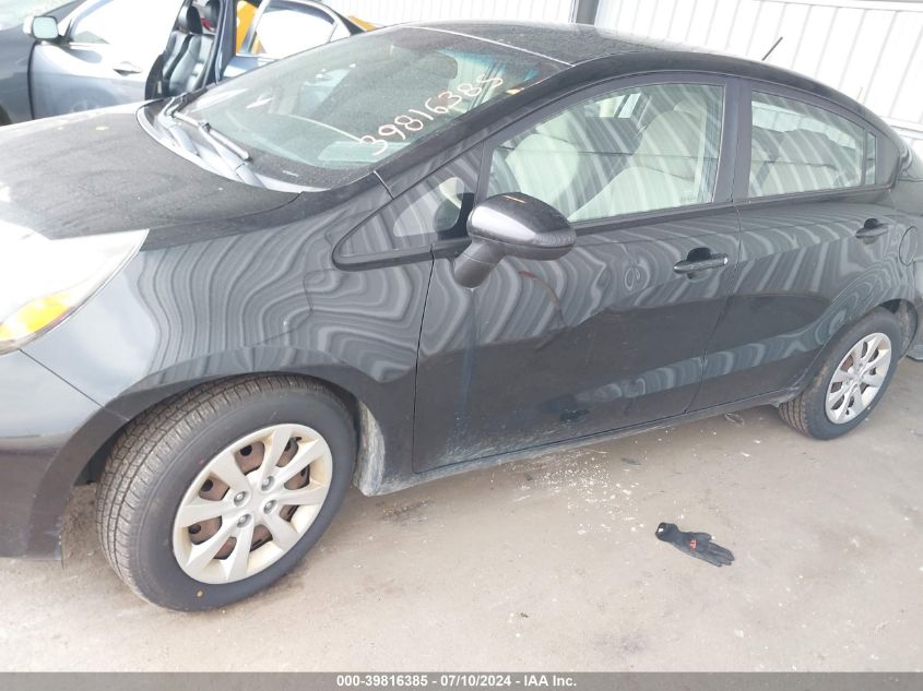 2013 Kia Rio Lx VIN: KNADM4A32D6159513 Lot: 39816385