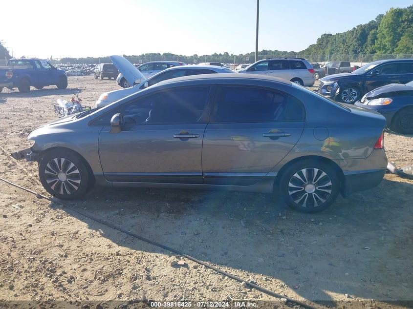 2009 Honda Civic Lx VIN: 2HGFA16589H313937 Lot: 39816425