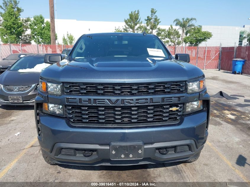 2021 Chevrolet Silverado 1500 2Wd Short Bed Custom VIN: 1GCPWBEK8MZ443856 Lot: 39816451