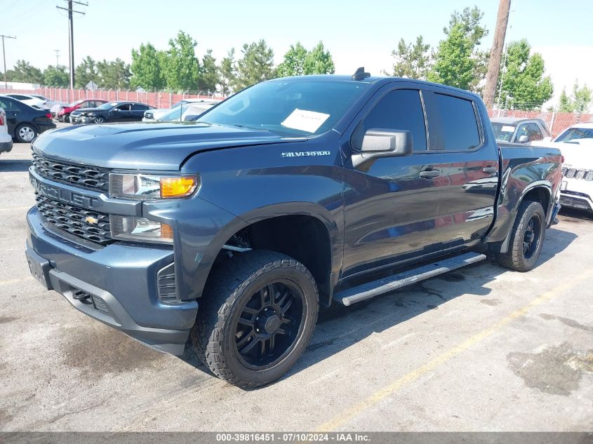 2021 Chevrolet Silverado 1500 2Wd Short Bed Custom VIN: 1GCPWBEK8MZ443856 Lot: 39816451