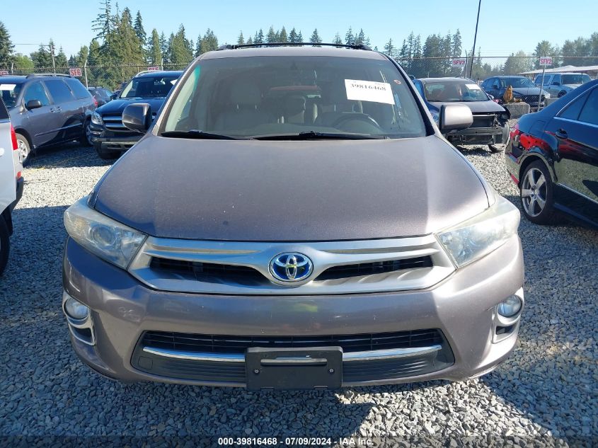 2012 Toyota Highlander Hybrid Limited V6 VIN: JTEDC3EH2C2010185 Lot: 39816468
