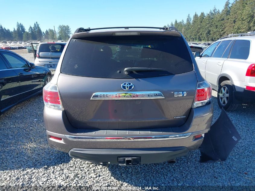 2012 Toyota Highlander Hybrid Limited V6 VIN: JTEDC3EH2C2010185 Lot: 39816468