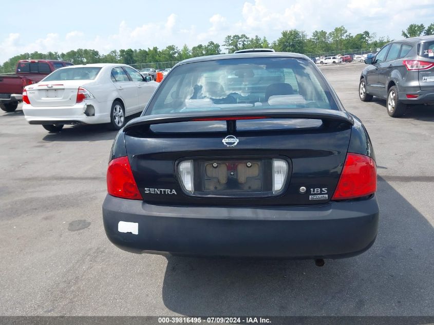 2006 Nissan Sentra 1.8S VIN: 3N1CB51A86L582035 Lot: 39816495