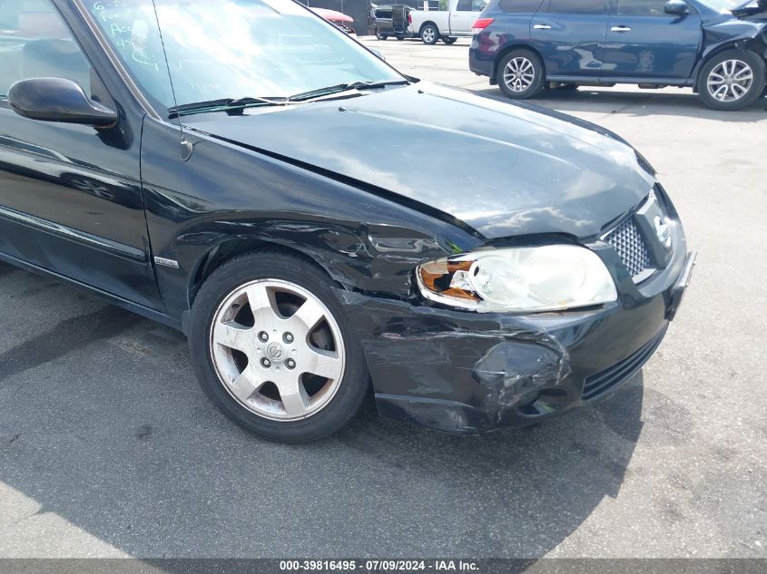 2006 Nissan Sentra 1.8S VIN: 3N1CB51A86L582035 Lot: 39816495