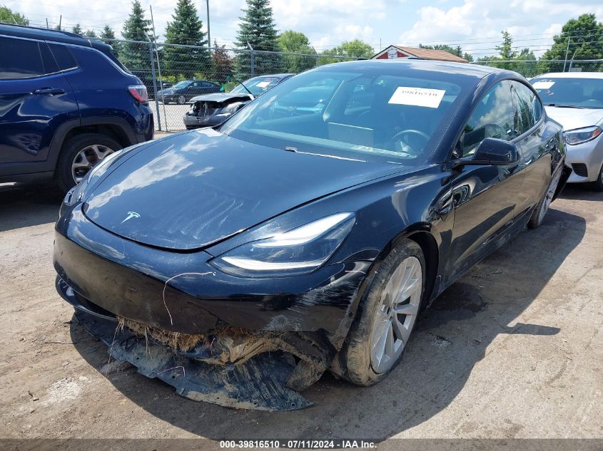 2021 Tesla Model 3 Standard Range Plus Rear-Wheel Drive VIN: 5YJ3E1EA2MF068412 Lot: 39816510