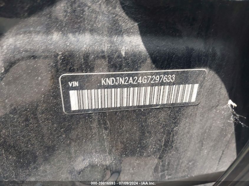 2016 Kia Soul VIN: KNDJN2A24G7297633 Lot: 39816593