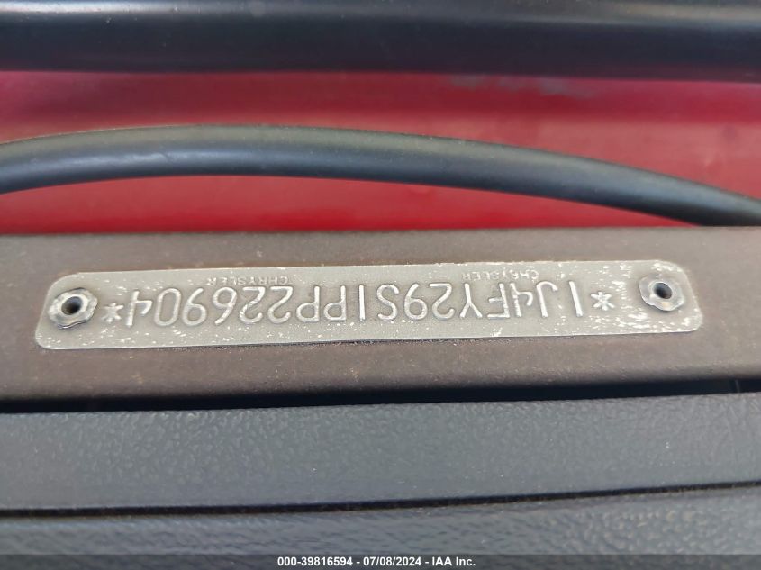 1993 Jeep Wrangler / Yj VIN: 1J4FY29S1PP226904 Lot: 39816594