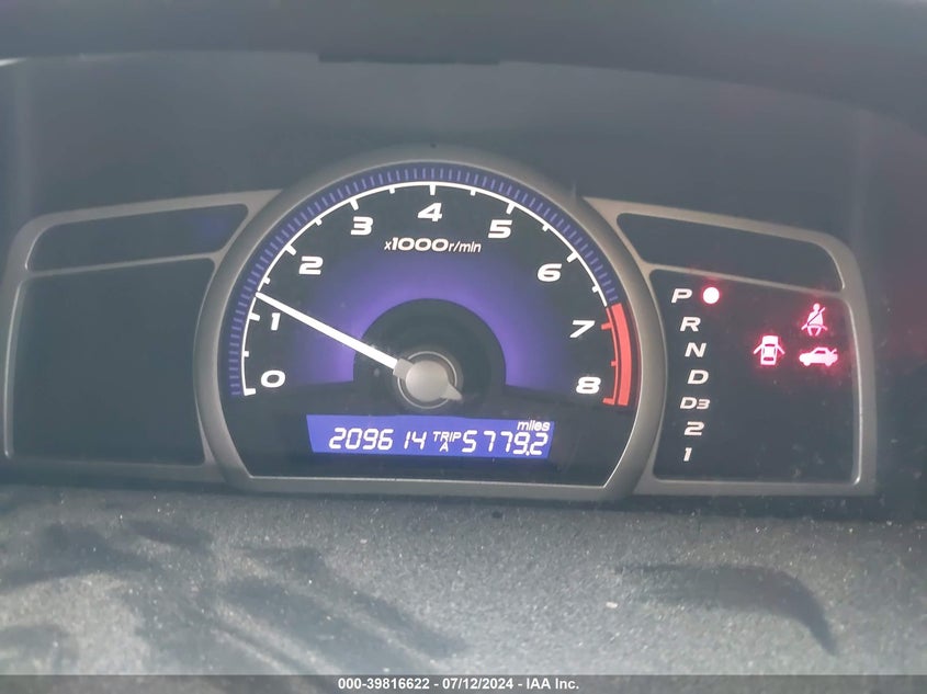 2009 Honda Civic Lx VIN: 2HGFA16589H308818 Lot: 39816622