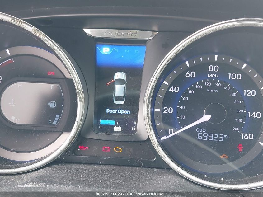 2011 Hyundai Sonata Hybrid VIN: KMHEC4A45BA017584 Lot: 39816629