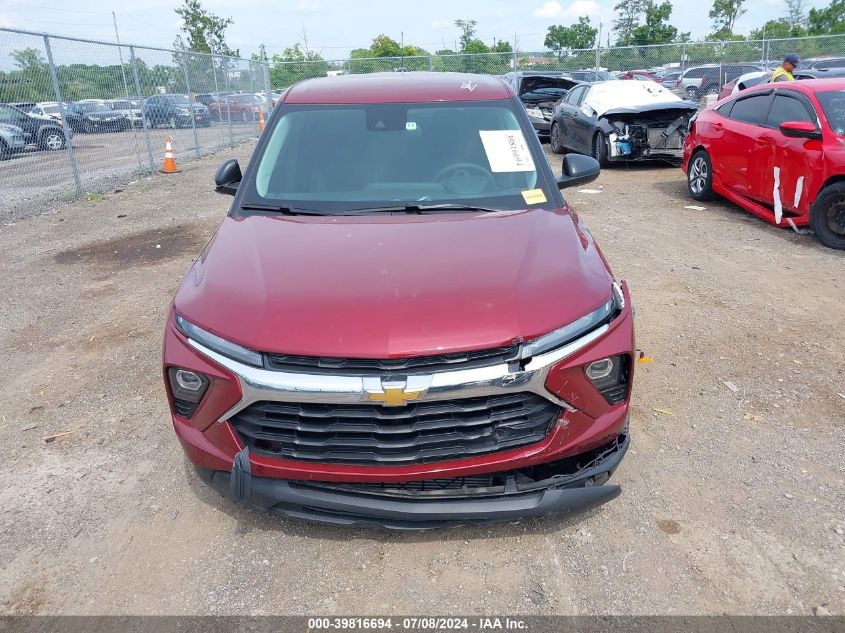 2024 Chevrolet Trailblazer Fwd Ls VIN: KL79MMS2XRB076826 Lot: 39816694