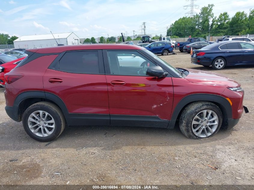 2024 Chevrolet Trailblazer Fwd Ls VIN: KL79MMS2XRB076826 Lot: 39816694