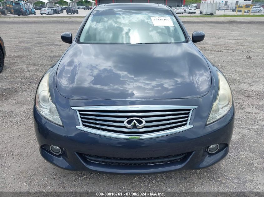 2012 Infiniti G25X VIN: JN1DV6AR8CM861199 Lot: 39816761