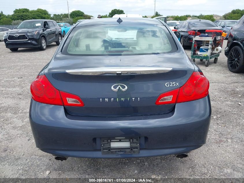 2012 Infiniti G25X VIN: JN1DV6AR8CM861199 Lot: 39816761