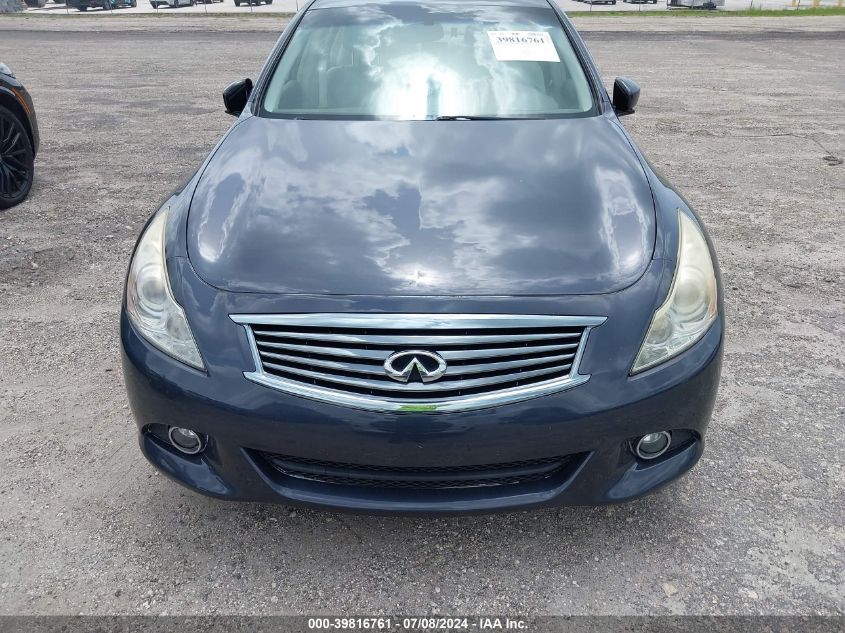 2012 Infiniti G25X VIN: JN1DV6AR8CM861199 Lot: 39816761