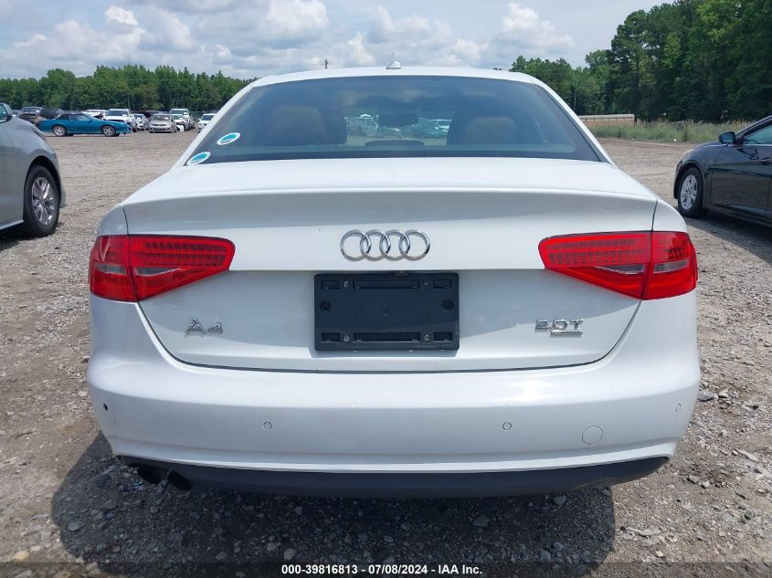 2013 Audi A4 2.0T Premium VIN: WAUFFAFLXDN049132 Lot: 39816813