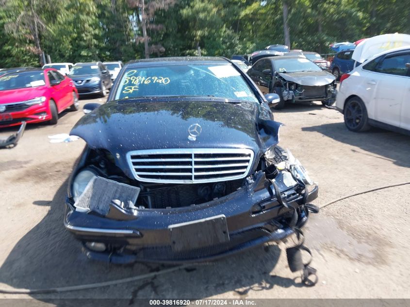 2005 Mercedes-Benz C 230 Kompressor Sport VIN: WDBRF40J05F687201 Lot: 39816920