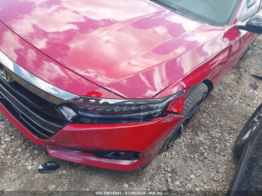 2021 Honda Accord Sport VIN: 1HGCV1F37MA089167 Lot: 39816941