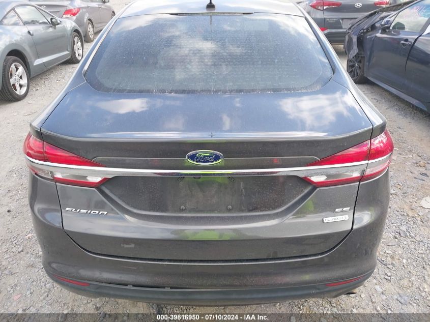 2018 Ford Fusion Se VIN: 3FA6P0HD1JR273484 Lot: 39816950