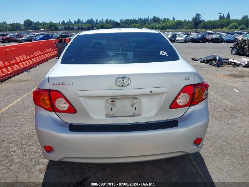 2009 Toyota Corolla Le VIN: JTDBL40E999036801 Lot: 39817015