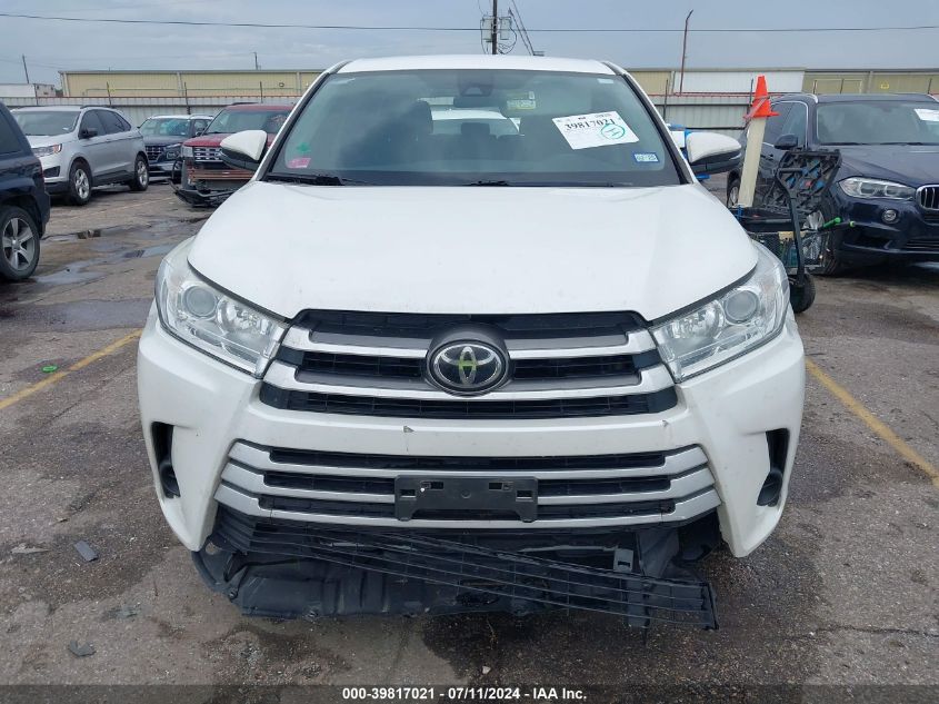 2019 Toyota Highlander Le VIN: 5TDZZRFH0KS357063 Lot: 39817021