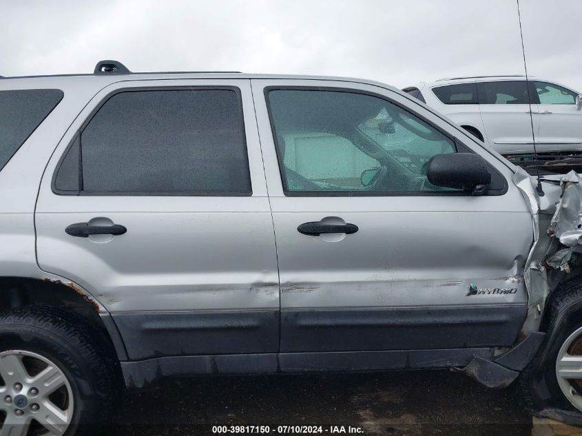 2006 Ford Escape Hybrid VIN: 1FMYU95H66KB79986 Lot: 39817150