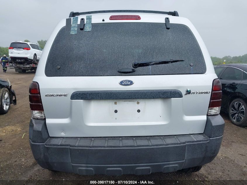2006 Ford Escape Hybrid VIN: 1FMYU95H66KB79986 Lot: 39817150